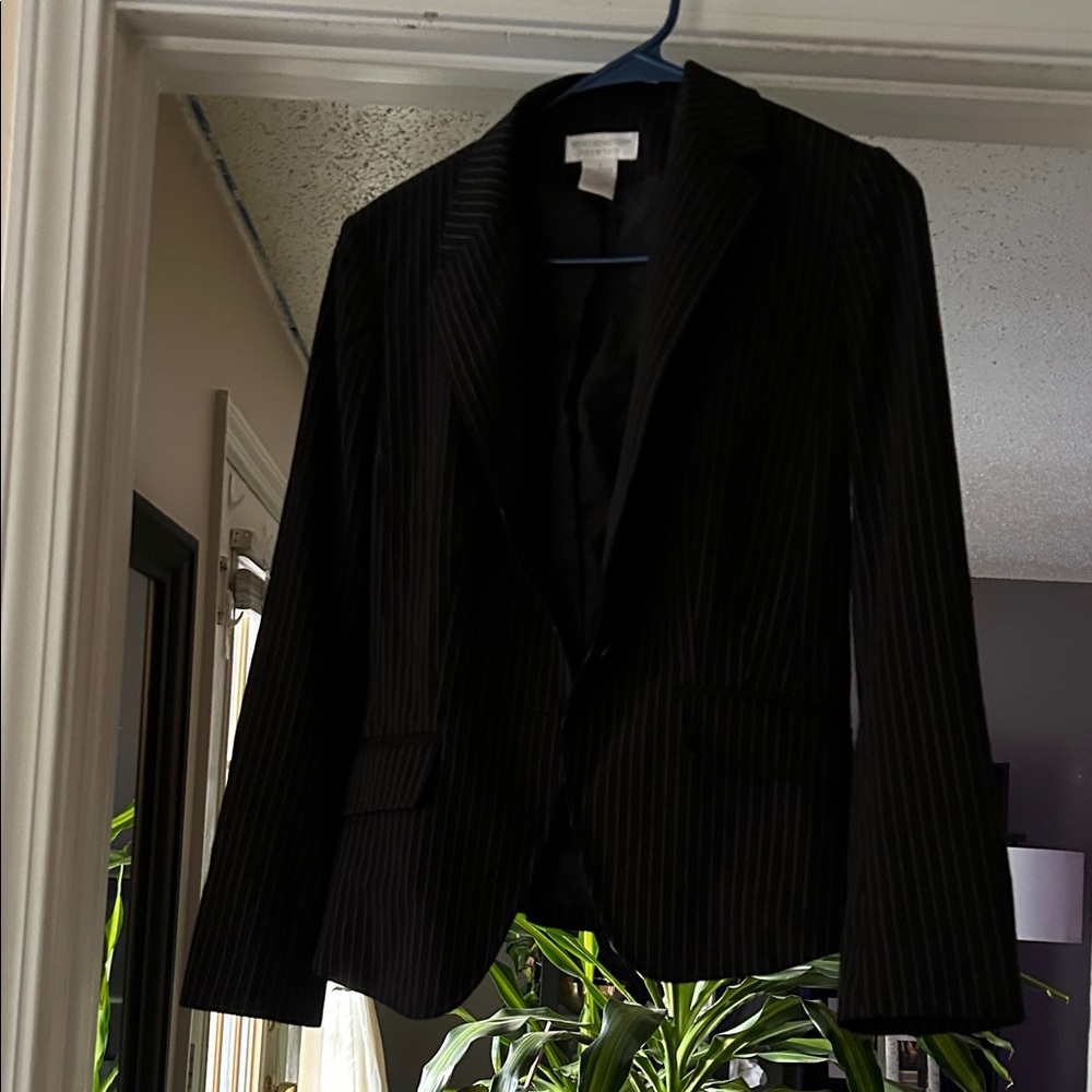 Nordstrom Black Pinstripe Blazer